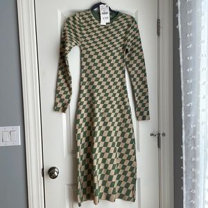 NWT zara checkered long dress